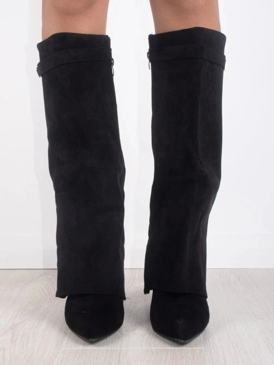 AGATHA™ – Knee-High Flared Top Boots for Women