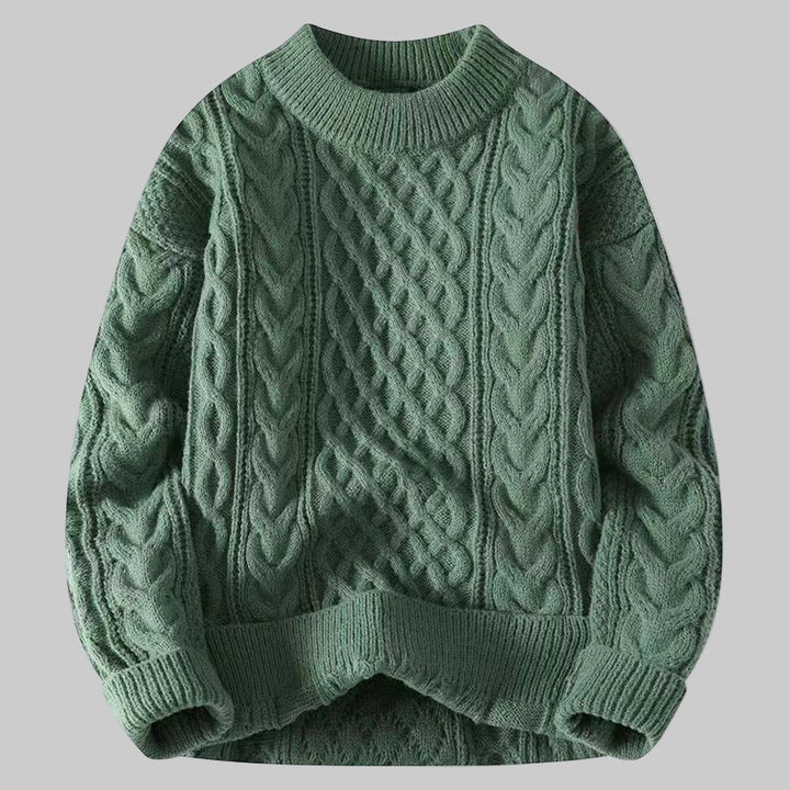 VIOLETA™ - Cozy Long Sleeve Round Neck Textured Sweater