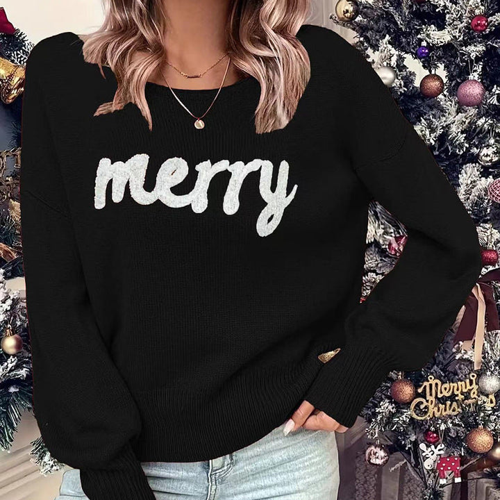 VIOLET™ - Cozy Round Neck Sweater for the Holidays