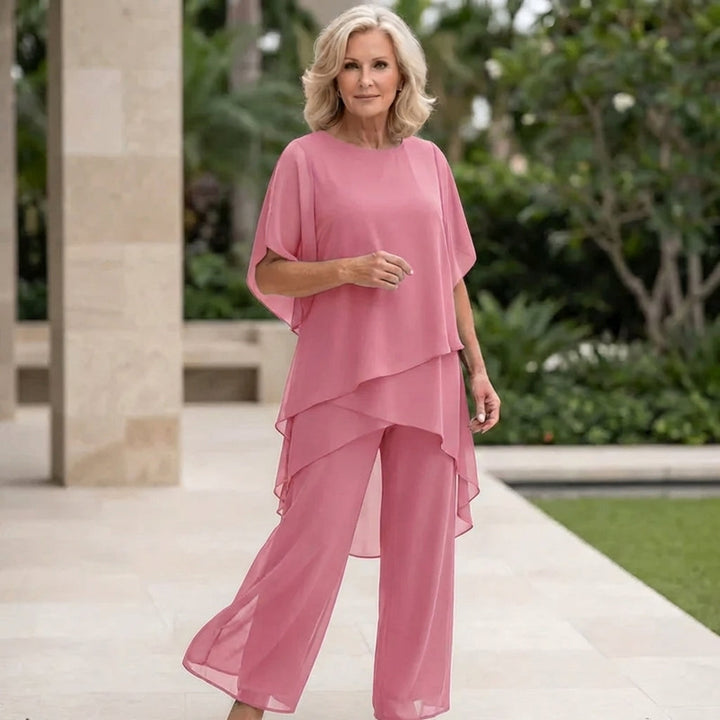Margaret™ | Suit with draped palazzo pants