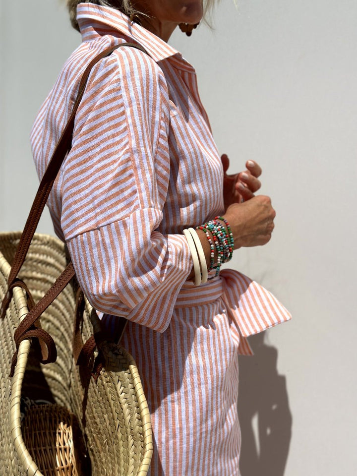 Anne | Classic Striped Shirt Dress